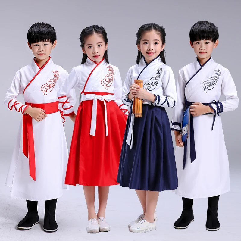Children's Chinese style, Hanfu, children's costumes, boys and girls, three-character, disciples, reading, costumes
Children's Chinese style, Hanfu, children's costumes, boys and girls, three-character, disciples, reading, costumes
