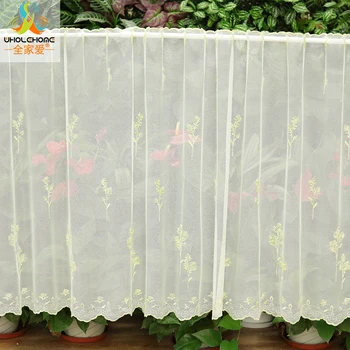 Plants Cafe Curtain Window Half-curtain Pastoral Pleated Panel Voile Valance Embroidered Decoration Bedrrom Living Room 1 PCS
Plants Cafe Curtain Window Half-curtain Pastoral Pleated Panel Voile Valance Embroidered Decoration Bedrrom Living Room 1 PCS