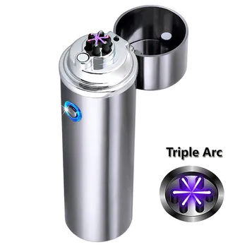Electric USB Rechargeable Lighter Triple Arc 6 Cross Plasma Windproof Flameless Lighters HWC
Electric USB Rechargeable Lighter Triple Arc 6 Cross Plasma Windproof Flameless Lighters HWC