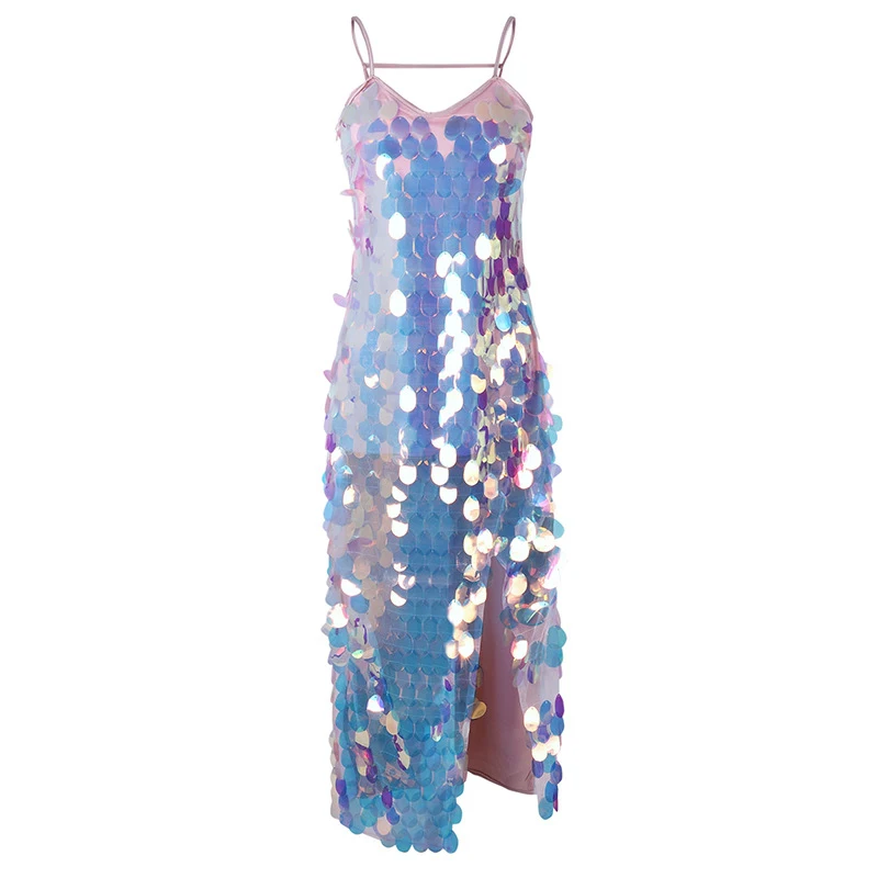 PERHAPS U Women Strap Dress Split Sequins Sling V-neck Holiday Sexy Dress Long Bali/Hawaii/Thai Beach Dress Summer D1367
PERHAPS U Women Strap Dress Split Sequins Sling V-neck Holiday Sexy Dress Long Bali/Hawaii/Thai Beach Dress Summer D1367