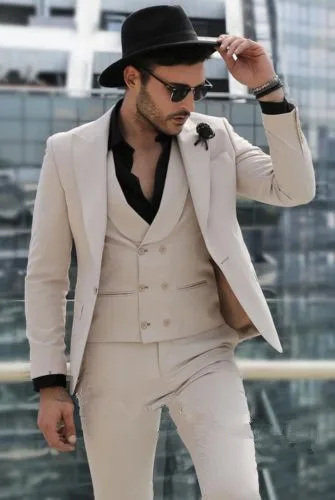 Custom Design Men Wedding Tuxedos Double Breasted Vest Men Business Dinner Prom Blazer 3 Pieces Suits (Jacket+Pants+Vest)
Custom Design Men Wedding Tuxedos Double Breasted Vest Men Business Dinner Prom Blazer 3 Pieces Suits (Jacket+Pants+Vest)
