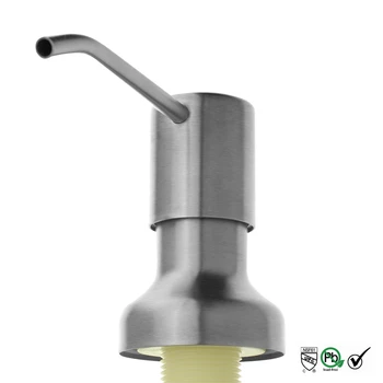 Brushed Stainless Steel Kitchen Sink Liquid Soap Dispenser 17OZ Bottle/3.15 Inch Threaded Tube for Thick Deck Installation
Brushed Stainless Steel Kitchen Sink Liquid Soap Dispenser 17OZ Bottle/3.15 Inch Threaded Tube for Thick Deck Installation