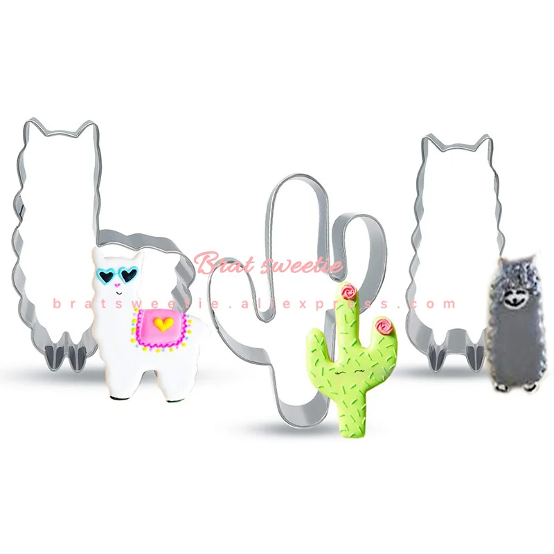 3pcs Llama Cactus Shaped Cookie Cutters Set Stainless Steel Biscuits Fondant Molds Alpaca Animal Baking Mould DIY Party Supplies
3pcs Llama Cactus Shaped Cookie Cutters Set Stainless Steel Biscuits Fondant Molds Alpaca Animal Baking Mould DIY Party Supplies