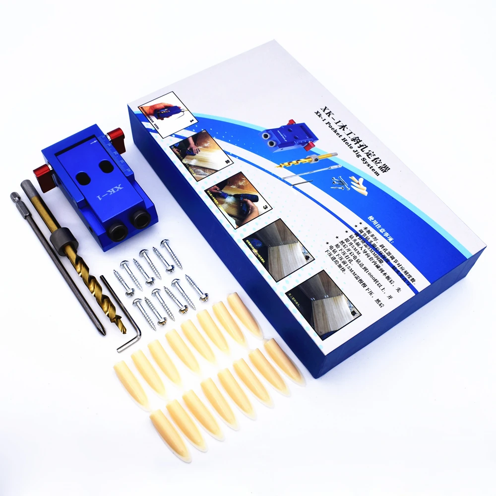 Mini Kreg Style Pocket Slant Hole Jig System Kit with Step Drilling Bit Wood Work Tools for Joinery Hand Power Tool Accessories
Mini Kreg Style Pocket Slant Hole Jig System Kit with Step Drilling Bit Wood Work Tools for Joinery Hand Power Tool Accessories