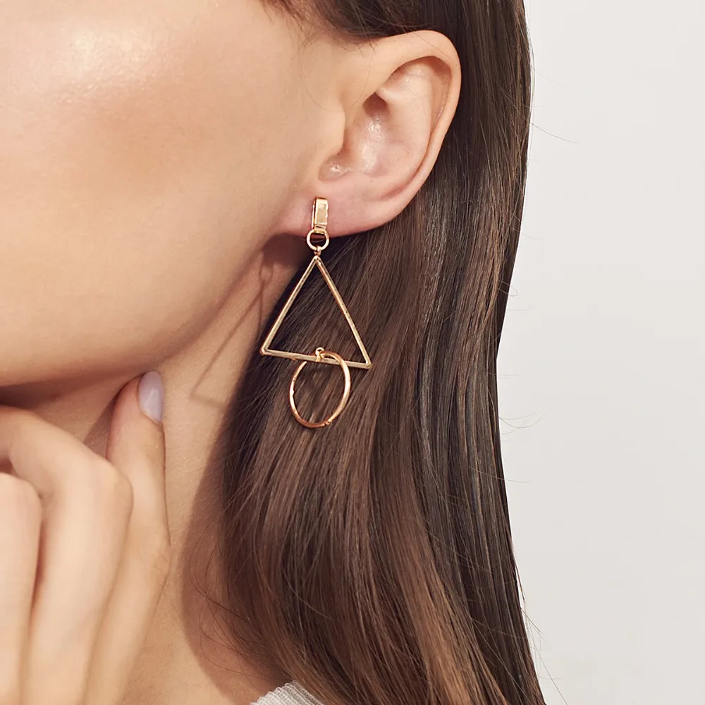classic Trendy Geometric Triangle Dangle Earrings for Women Elegant Round Circle Drop Earring Pendientes Fashion Jewelry
classic Trendy Geometric Triangle Dangle Earrings for Women Elegant Round Circle Drop Earring Pendientes Fashion Jewelry