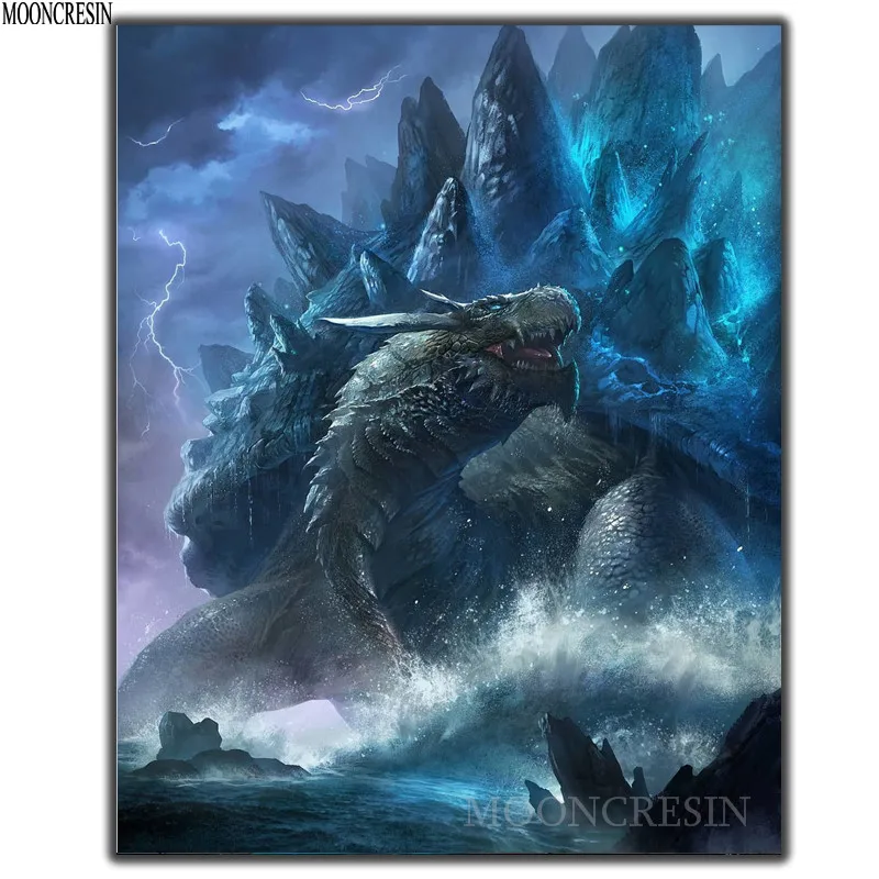 5D Diy Diamond Painting Cross Stitch Monster On The Sea Needlework Diamond Embroidery Full Round Mosaic Decoration Resin Sticker
5D Diy Diamond Painting Cross Stitch Monster On The Sea Needlework Diamond Embroidery Full Round Mosaic Decoration Resin Sticker