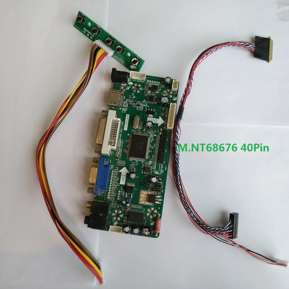 Kit for LTN156AT09 LED DIY 40pin M.NT68676 DVI HDMI Screen Panel 15.6" Display LCD VGA 1366X768 Controller board
Kit for LTN156AT09 LED DIY 40pin M.NT68676 DVI HDMI Screen Panel 15.6" Display LCD VGA 1366X768 Controller board