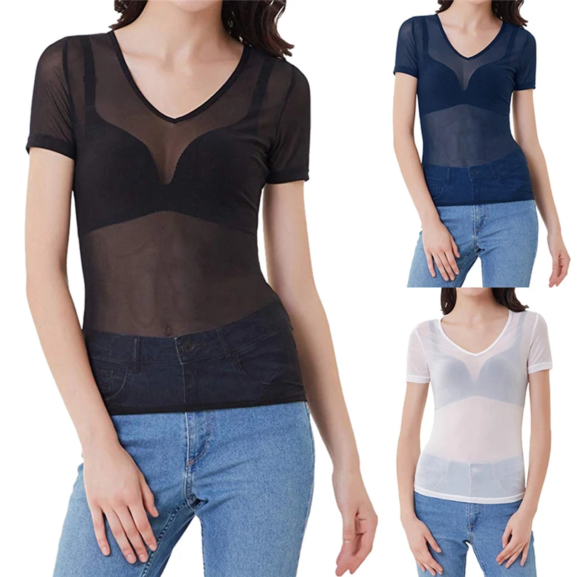 MIARHB Tops Women 2019 Summer Women Short Sleeve Sexy Black Mesh Top T Shirts Transparent Punk Club Streetwear Tees Shirt A20
MIARHB Tops Women 2019 Summer Women Short Sleeve Sexy Black Mesh Top T Shirts Transparent Punk Club Streetwear Tees Shirt A20