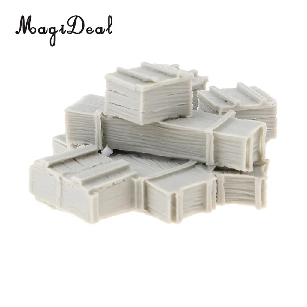 1/35 Resin Figure Kit 8 Ammunition Boxes Miniature War Game Accessory Unpainted for Sand Table War Game WWII Scenery Layout