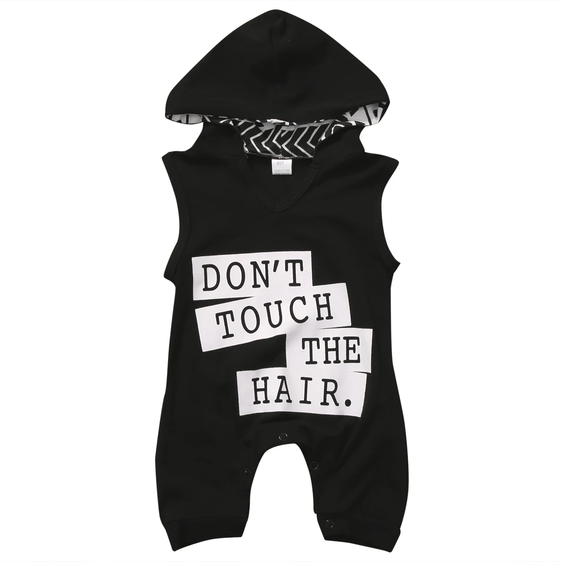 2019 New Baby Boy Cotton Hooded Romper Summer Letter Print Jumpsuit Newborn Fashion Black Sleeveless Clothing
2019 New Baby Boy Cotton Hooded Romper Summer Letter Print Jumpsuit Newborn Fashion Black Sleeveless Clothing