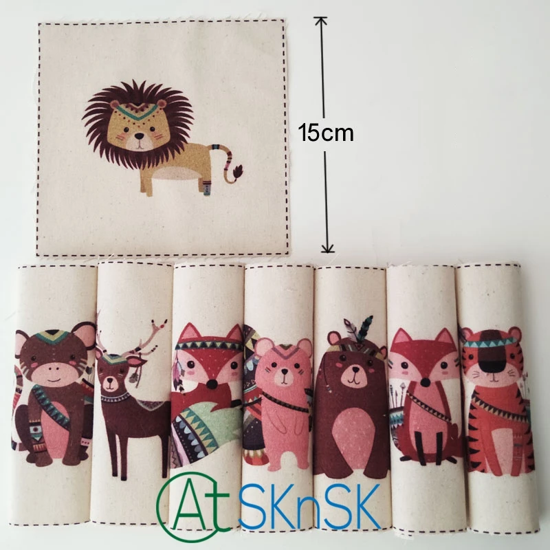 15*15cm Cartoon linen cotton cloth sewing accessories lovely animals printed crafts patchwork DIY dyeing fabrics for home decor
15*15cm Cartoon linen cotton cloth sewing accessories lovely animals printed crafts patchwork DIY dyeing fabrics for home decor