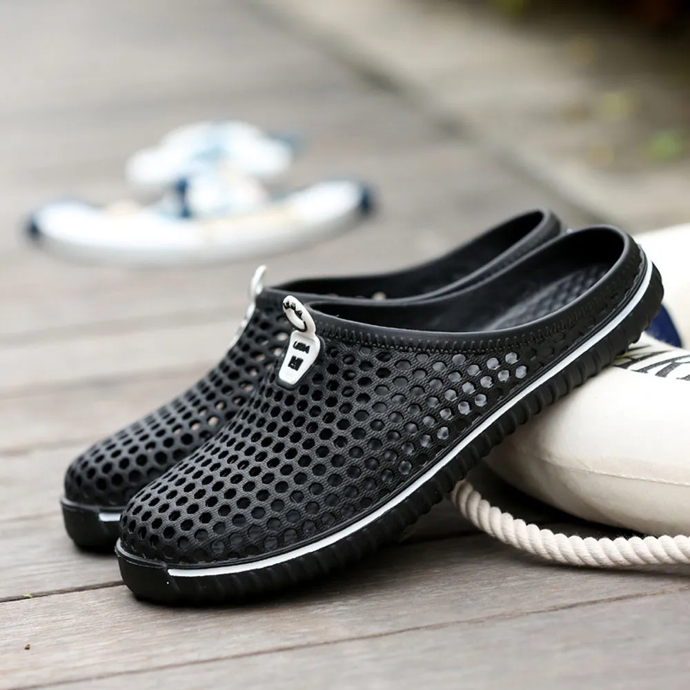 Summer Men Slippers 2019 Men Shoes Unisex Hollow out Casual Couple Beach Sandal Flip Flops Shoes Lightweight Mules Beach Slides
Summer Men Slippers 2019 Men Shoes Unisex Hollow out Casual Couple Beach Sandal Flip Flops Shoes Lightweight Mules Beach Slides