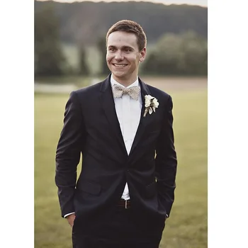 2019 New Flat Cotton Real Men Suits For Wedding Notched Lapel Grooms Tuxedos Two Piece Slim Fit Groomsmen Suit (jacket+pants) 
2019 New Flat Cotton Real Men Suits For Wedding Notched Lapel Grooms Tuxedos Two Piece Slim Fit Groomsmen Suit (jacket+pants)