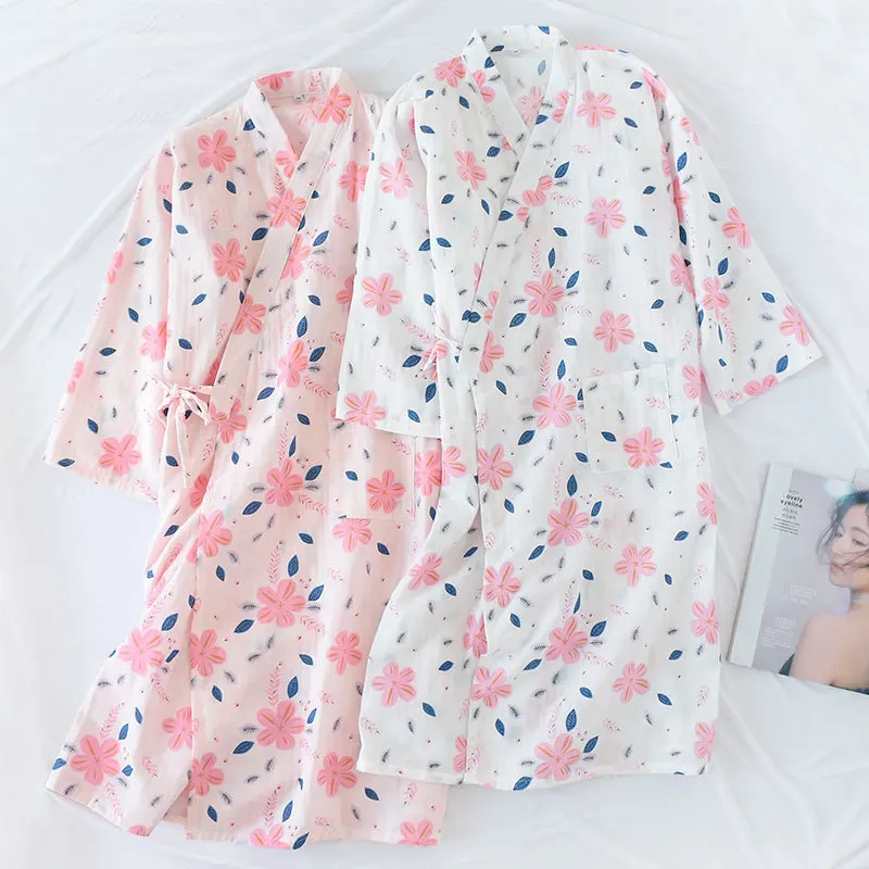 100% Cotton Gauze Kimono Bathrobe Plus Size Lady Summer Japanese-style Long Sleeve Loose Lingerie Robe Womens Robes Sleepwear
100% Cotton Gauze Kimono Bathrobe Plus Size Lady Summer Japanese-style Long Sleeve Loose Lingerie Robe Womens Robes Sleepwear