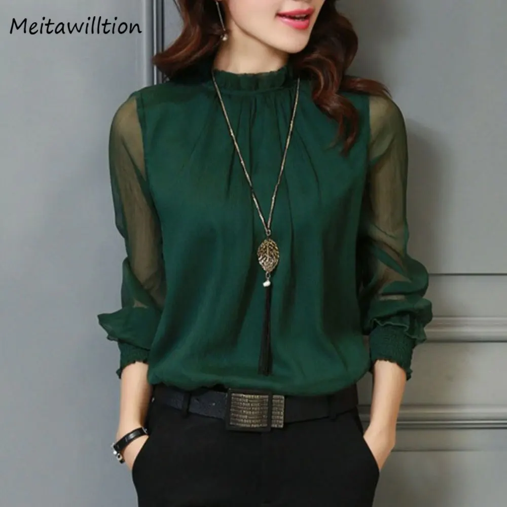 New Arrived 2019 Spring Autumn Ladies Tops Korean Long Sleeved Loose Sexy Transparent Women Shirts Thin O Neck Chiffon Blouse
New Arrived 2019 Spring Autumn Ladies Tops Korean Long Sleeved Loose Sexy Transparent Women Shirts Thin O Neck Chiffon Blouse