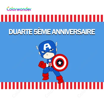 Colorwonder Superhero Photo Background 7x5ft Vinyl Captain America Happy Birthday Newborn Baby Shower Blue Photography Backdrop
Colorwonder Superhero Photo Background 7x5ft Vinyl Captain America Happy Birthday Newborn Baby Shower Blue Photography Backdrop