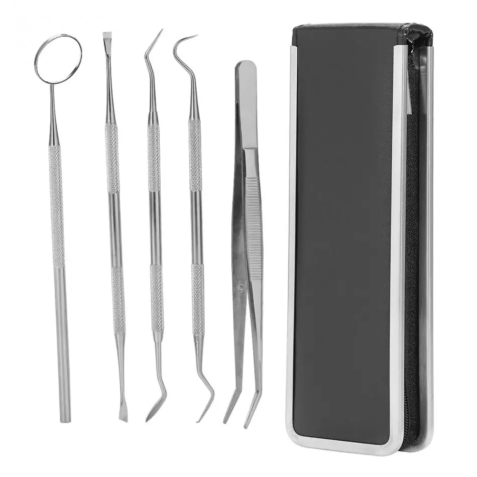 5Pcs/Set Pro Stainless Steel Dental Tool Dentist Explorer Probe Teeth Whitening Clean Hygien Examination Hook Ear Clean T
5Pcs/Set Pro Stainless Steel Dental Tool Dentist Explorer Probe Teeth Whitening Clean Hygien Examination Hook Ear Clean T
