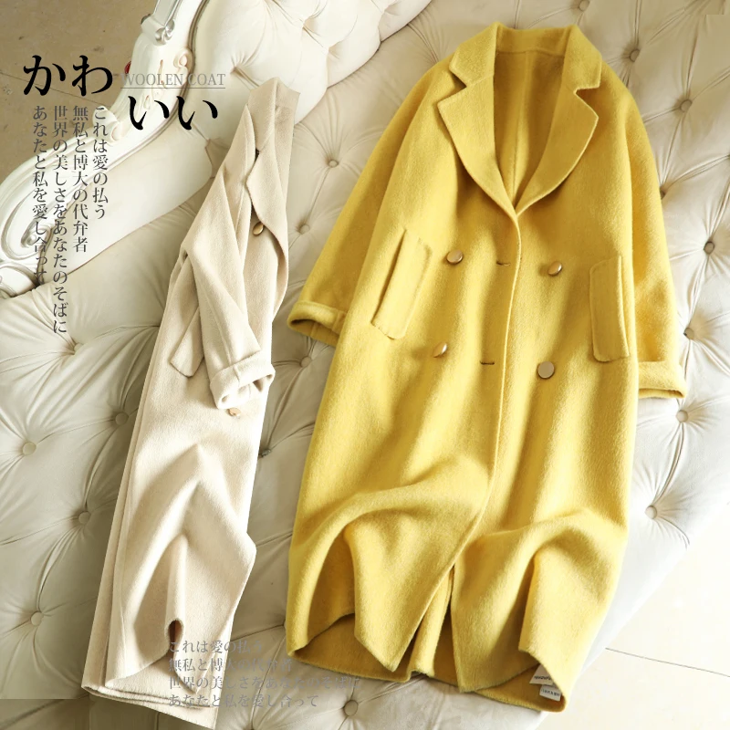 2018 Winter new double-sided cashmere coat whom long al barca Hepburn wind over-the-knee cloth coat
2018 Winter new double-sided cashmere coat whom long al barca Hepburn wind over-the-knee cloth coat