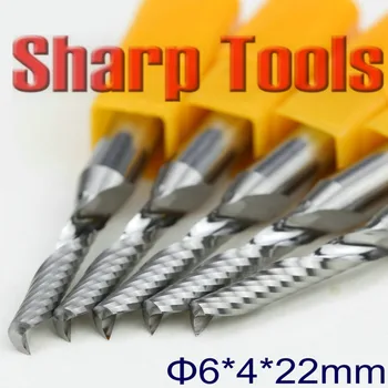 6x4x22mm Acrylic End Mills Micro Engraving Cutting Tool, One Flute Solid Carbide Cutter Router Bit CNC Tool for Milling Slotting
6x4x22mm Acrylic End Mills Micro Engraving Cutting Tool, One Flute Solid Carbide Cutter Router Bit CNC Tool for Milling Slotting