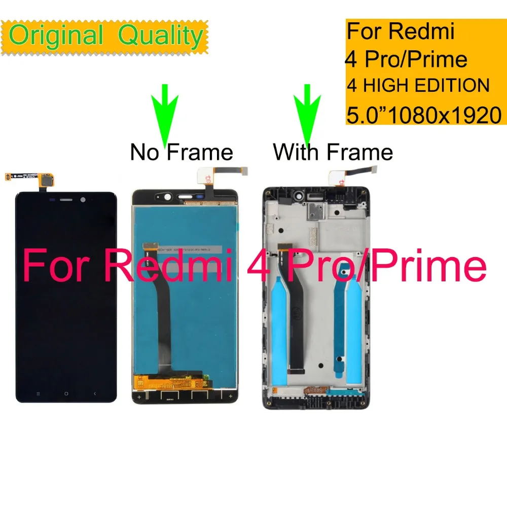 For Xiaomi REDMI 4 HIGH EDITION LCD Display Touch Screen Digitizer Sensor Pantalla monitor Redmi 4 Pro Prime Assembly With Frame
For Xiaomi REDMI 4 HIGH EDITION LCD Display Touch Screen Digitizer Sensor Pantalla monitor Redmi 4 Pro Prime Assembly With Frame