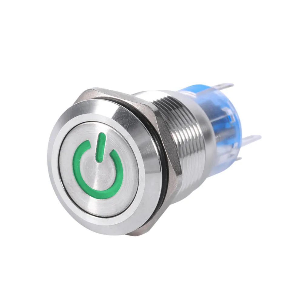 19mm 12V LED Waterproof Stainless Self-locking Latching Push Button Power Switch Car Styling
19mm 12V LED Waterproof Stainless Self-locking Latching Push Button Power Switch Car Styling
