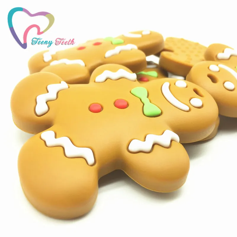 Teeny Teeth 10 pcs new christimas teether,gingerbread cookie pendant,food grade gingerbread man chew toy,christmas gingerbread
Teeny Teeth 10 pcs new christimas teether,gingerbread cookie pendant,food grade gingerbread man chew toy,christmas gingerbread