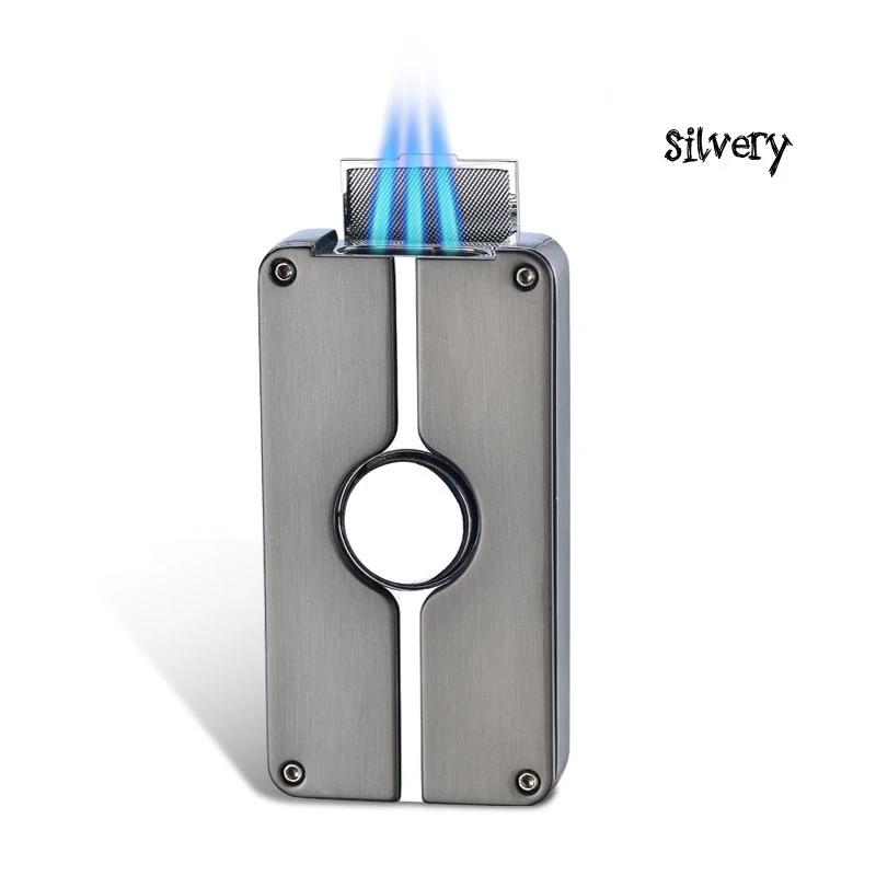 Luxury Metal butane Gas Lighter Jet 3 Flame Rechargeable Gas Lighter Windproof Pure Inflatable Lighters Gift Fashion Lighter
Luxury Metal butane Gas Lighter Jet 3 Flame Rechargeable Gas Lighter Windproof Pure Inflatable Lighters Gift Fashion Lighter