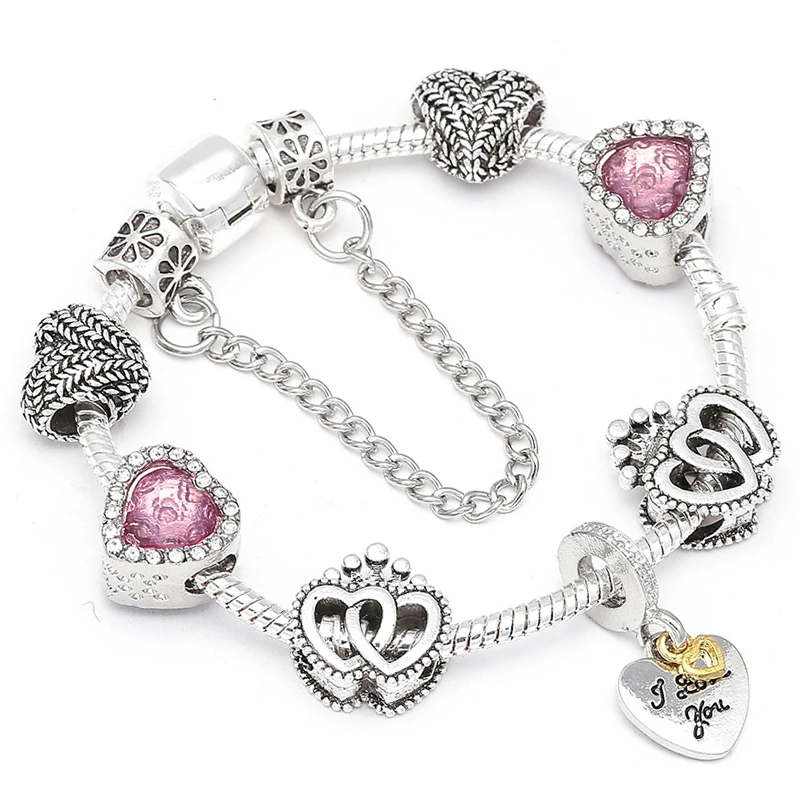 BAOPON I LOVE YOU Pendant Charms Bracelet with Crystal Glass Beads Fit Snake Chain Fine Bracelet for Women Jewelry Pulseira
BAOPON I LOVE YOU Pendant Charms Bracelet with Crystal Glass Beads Fit Snake Chain Fine Bracelet for Women Jewelry Pulseira