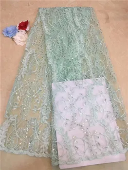 African Lace Fabric 2019 Embroidered Nigerian Laces Fabric Bridal High Quality French Tulle Lace Fabric with sequinsFor Wedding
African Lace Fabric 2019 Embroidered Nigerian Laces Fabric Bridal High Quality French Tulle Lace Fabric with sequinsFor Wedding
