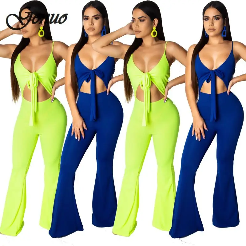Genuo New Sexy V neck Cami Wide Legs Jumpsuit Women Sleeveless Bodycon Party Rompers Female Casual Summer Jumpsuits
Genuo New Sexy V neck Cami Wide Legs Jumpsuit Women Sleeveless Bodycon Party Rompers Female Casual Summer Jumpsuits