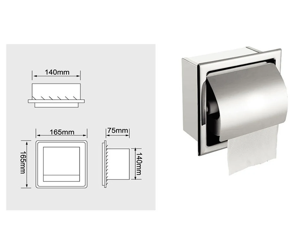 Wholesale Roll Paper Holder ,Icarekit, Recessed Stainless Steel Bathroom Toilet Roll Paper Holder Tissue Dispenser 460416
Wholesale Roll Paper Holder ,Icarekit, Recessed Stainless Steel Bathroom Toilet Roll Paper Holder Tissue Dispenser 460416