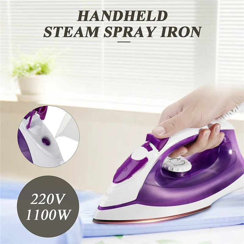 Portable 1 PC Purple White 200ML Tank 220V Handheld Steam Spray Iron Wet And Dry Two-way Iron Household Garment Steamer
Portable 1 PC Purple White 200ML Tank 220V Handheld Steam Spray Iron Wet And Dry Two-way Iron Household Garment Steamer