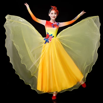 Opening dance big swing skirt female adult new atmosphere modern dance costume square dance chorus dress skirt costume
Opening dance big swing skirt female adult new atmosphere modern dance costume square dance chorus dress skirt costume