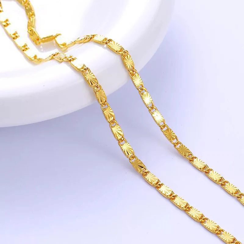 MxGxFam ( 50 cm 2 mm ) Necklaces for Women 24 k Pure Gold Color Hot Buy Embroidery Jewelry Fashion Lead and Nickel Free
MxGxFam ( 50 cm 2 mm ) Necklaces for Women 24 k Pure Gold Color Hot Buy Embroidery Jewelry Fashion Lead and Nickel Free