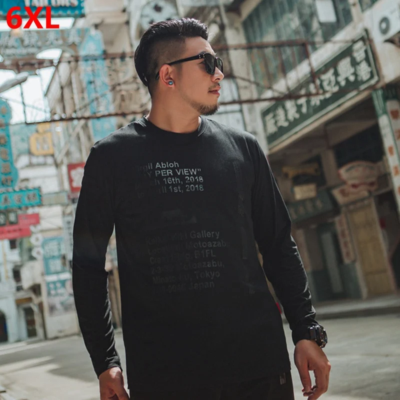 Large size men's black slimming T-shirt long-sleeved new casual man autumn round neck cotton stretch tide card
Large size men's black slimming T-shirt long-sleeved new casual man autumn round neck cotton stretch tide card