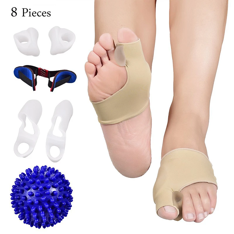 8pcs Orthopedic Bunion Corrector Kit Hallux Valgus Pain Relief Socks Sleeves Toe Stretcher Separator Foot Massage Ball
8pcs Orthopedic Bunion Corrector Kit Hallux Valgus Pain Relief Socks Sleeves Toe Stretcher Separator Foot Massage Ball