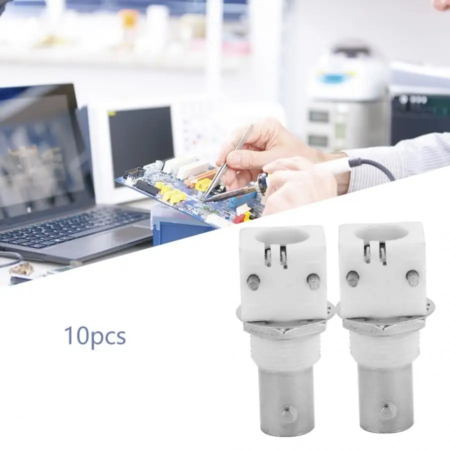10Pcs 90 Degree White PCB Mount BNC Connector Board 2P BNCQ9 Adapter for CCTV Systems PCB Mount RF Adapter
10Pcs 90 Degree White PCB Mount BNC Connector Board 2P BNCQ9 Adapter for CCTV Systems PCB Mount RF Adapter