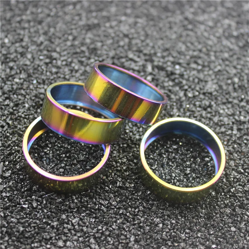 5-10-15-20mm Gold Color Headset Stem Use 4pcs Titanium // Ti Spacer 1-1//8/"