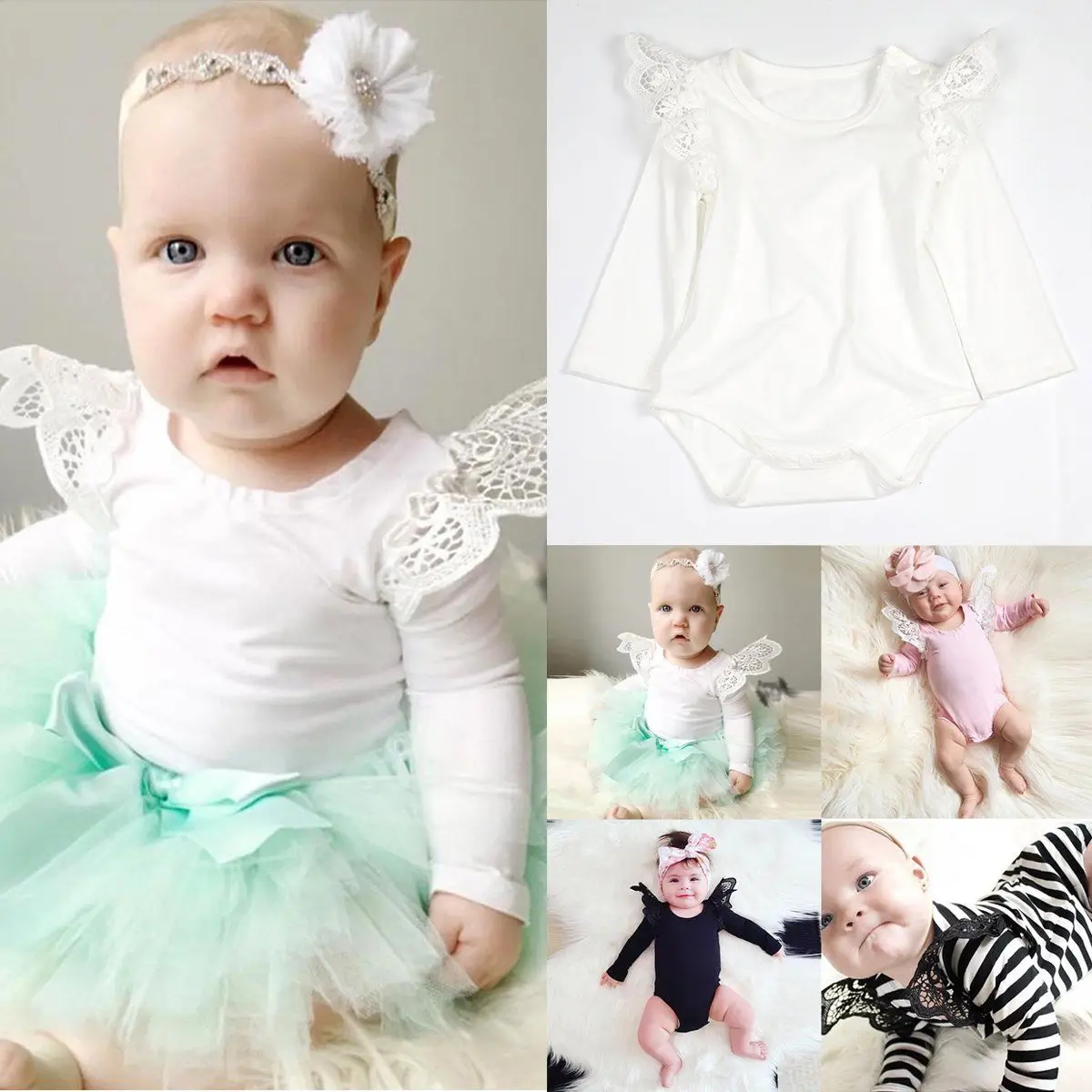 Fashion Newborn Infant Baby Girl Bodysuit Floral Striped Lace Fly Long Sleeve Jumpsuit Outfits Sunsuit Clothes 2017
Fashion Newborn Infant Baby Girl Bodysuit Floral Striped Lace Fly Long Sleeve Jumpsuit Outfits Sunsuit Clothes 2017