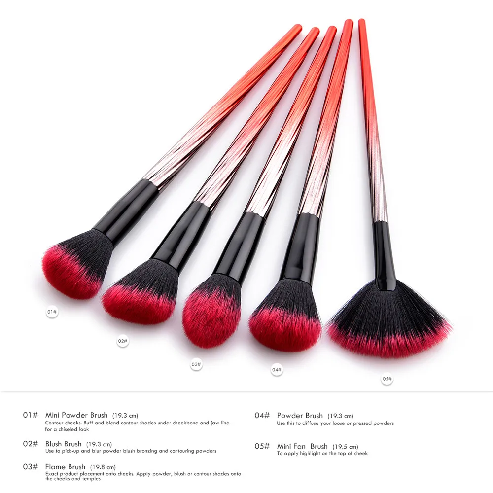 5pcs Pro Makeup Brushes Set Profesional Foundation Powder Eyeshadow Eyeliner Lip Brush Tool Blending Brush Set Tool Kit G416
5pcs Pro Makeup Brushes Set Profesional Foundation Powder Eyeshadow Eyeliner Lip Brush Tool Blending Brush Set Tool Kit G416