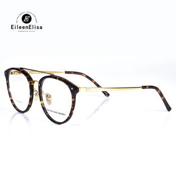 Luxury Brand Ultralight Round Eyewear Frames Vintage Gold Flat Top Acetate mix Titamium Arm Clear Lens Frame Oculos De Grau
Luxury Brand Ultralight Round Eyewear Frames Vintage Gold Flat Top Acetate mix Titamium Arm Clear Lens Frame Oculos De Grau