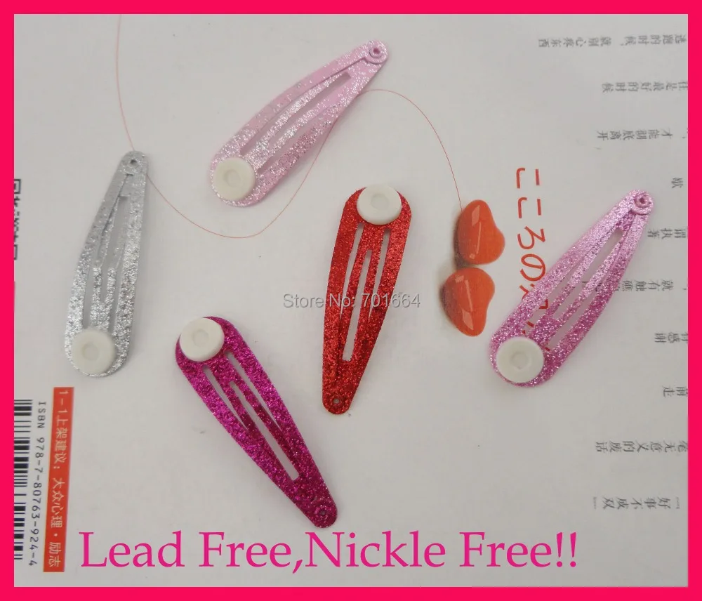 500PCS 5.0cm 2.0" sweet glitter Metal Snap Clip with 9mm gluing pads at nickle free,lead free bling bling hair clips pins
500PCS 5.0cm 2.0" sweet glitter Metal Snap Clip with 9mm gluing pads at nickle free,lead free bling bling hair clips pins