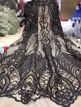 african lace fabric with sequins 2019 latest sequin fabric black high quality tulle sequins lace fabric for evening dresses X3
african lace fabric with sequins 2019 latest sequin fabric black high quality tulle sequins lace fabric for evening dresses X3