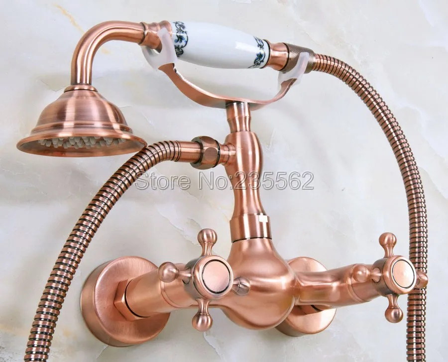 Antique Red Copper Bathroom Shower Faucet Mixer Tap W/ Handheld Shower Wall Mount lna336
Antique Red Copper Bathroom Shower Faucet Mixer Tap W/ Handheld Shower Wall Mount lna336