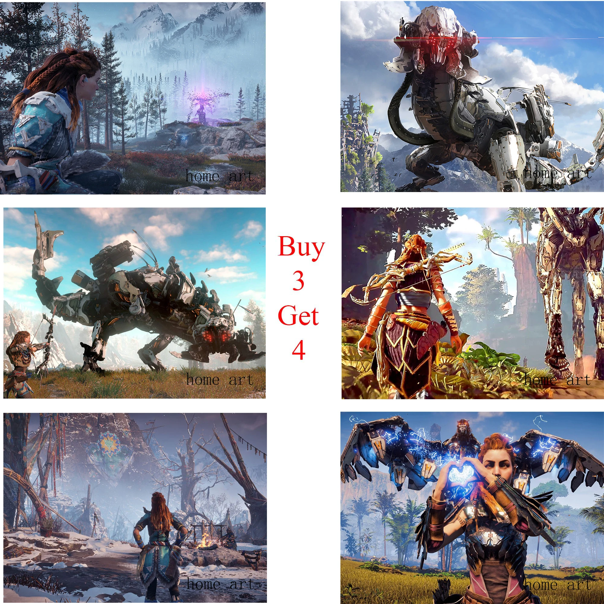Игровой постер Horizon Zero Dawn games четкое изображение наклейки на стену украшение дома