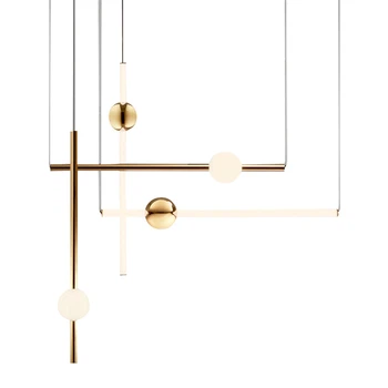Postmodern LED Chandelier Lighting Loft Gold Pendant Lamp Metal Ball Vertical Lustre Home Decor Luminaire Hanging Lamp Luminaire
Postmodern LED Chandelier Lighting Loft Gold Pendant Lamp Metal Ball Vertical Lustre Home Decor Luminaire Hanging Lamp Luminaire