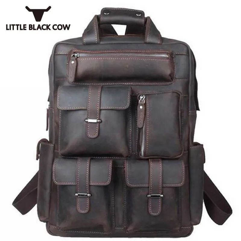 High Quality Handmade Crazy Horse Leather Men Backpack Travel Business Real Leather Backpacks Male School Backpack Book Bag Man
High Quality Handmade Crazy Horse Leather Men Backpack Travel Business Real Leather Backpacks Male School Backpack Book Bag Man