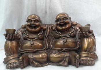 fast shipping USPS to USA S1153 18" Chinese Bronze Buddhism Fu YuanBao 2 Happy Laughing Maitreya Buddha Statue
fast shipping USPS to USA S1153 18" Chinese Bronze Buddhism Fu YuanBao 2 Happy Laughing Maitreya Buddha Statue