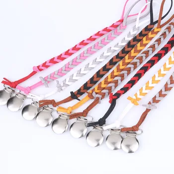 Leather Pacifier Clips Chain Dummy Clip Pacifier Holder Braided Binky Clip Nipple Holder Soother Chain For Infant Baby Feeding
Leather Pacifier Clips Chain Dummy Clip Pacifier Holder Braided Binky Clip Nipple Holder Soother Chain For Infant Baby Feeding