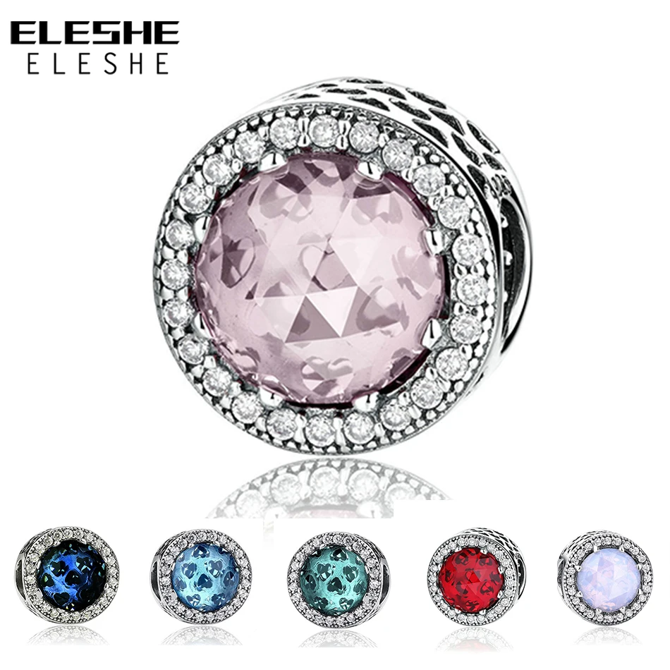 ELESHE Fashion Sparkling 6 Colors Crystal CZ Charms 925 Sterling Silver Beads Fit Original Charm Bracelet Jewelry Making
ELESHE Fashion Sparkling 6 Colors Crystal CZ Charms 925 Sterling Silver Beads Fit Original Charm Bracelet Jewelry Making